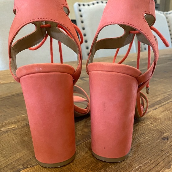 Gianni Bini Block Heel Sandal Size 9 Coral - Picture 6 of 12